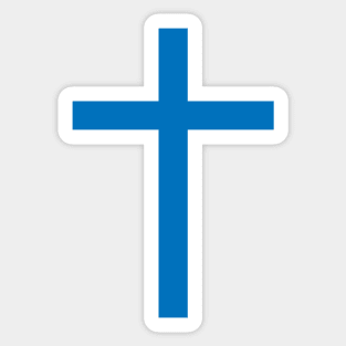 Latin cross (blue) Sticker